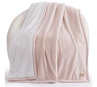 UGG 23852 Bliss Sherpa Coperta completamente reversibile per divano o letto, lavabile in lavatrice, facile da pulire, morbida peluche di lusso oversize accento coperta, 177 x 122 cm, quarzo