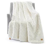UGG Amanda 25517 - Coperta reversibile in flanella, calda e accogliente, morbida, per divano o letto, 178 x 127 cm, colore: neve