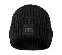 UGG Australia Donna W Chunky Rib Beanie W Berretto A Costine Grandi, Black, Taglia Unica