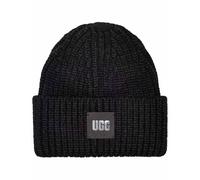 Ugg - Cappello con revers - U Chunky Rib Beanie Black - Nero