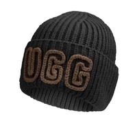 UGG Chunky Crafted Rib Beanie Berretto, Nero, Taglia Unica Donna