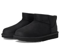 UGG Classic Ultra Mini Lthr, Stivali alla Moda Donna, Nero, 36 EU