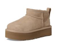 UGG Classic Ultra Mini Platform Leather Ankle Boots Beige, beige, 37 EU