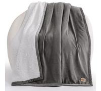 UGG Coperta Sherpa Bliss, accogliente coperta reversibile, decorazione moderna per la casa, comoda e decorativa, per letto o divano, 127 x 177,8 cm, legna da ardere