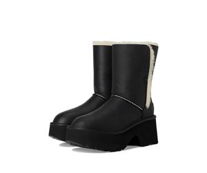 UGG Esmee Leather Boot, Stivali alla Moda Donna, Nero, 40 EU