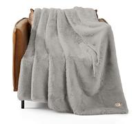 UGG Euphoria - Coperta in peluche reversibile, motivo: sigillo