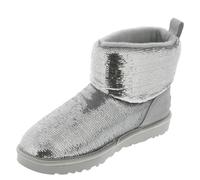 UGG KIDS' CLASSIC MINI MIRROR BALL, CLASSIC BOOT Unisex - Bambini e ragazzi, Argento, 36 EU