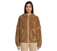 UGG Mariella Uggfluff - Felpa con cappuccio e zip da donna, Castagna, Medium