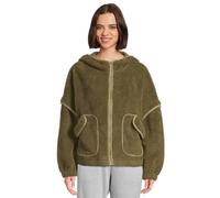 UGG Mariella Uggfluff - Felpa con cappuccio e zip da donna, Oliva bruciata., Small