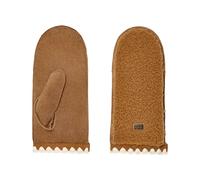 Ugg - Moffole da donna in cuoio e pile - W Uggfluff Scalloped Mitten Chestnut per Donne in Poliestere Riciclato - Taglia S\/M - Marrone