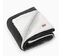 UGG Nita, Coperta morbida reversibile in peluche per divano o letto, comoda, calda e soffice, per soggiorno o camera da letto, lavabile, 127 x 178 cm, grigio antracite