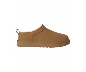 Ugg - Pantofole imbottite esterne - W Classic Micro Chestnut per Donne in Pelle - Taglia 5 US - Marrone