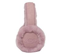 UGG Paraorecchie da donna in pelle di pecora resistente all'acqua con logo ricamato, rosa cenere, taglia unica, Rosa Ashen, taglia unica