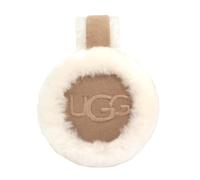 UGG Paraorecchie in pelle di pecora resistente all'acqua da donna con logo ricamato, sabbia, taglia unica