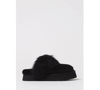 UGG Sabot Disquette Chalet in camoscio e pelliccia 6 Nero