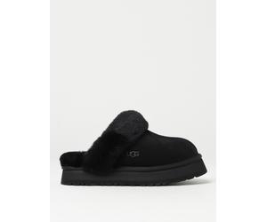 UGG Sabot Disquette in camoscio e pelliccia 5 Nero