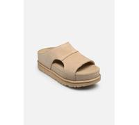 UGG Beige Calf Leather Bos Taurus Platform Sandals - EU37/US7