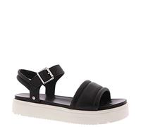 UGG Zayne Ankle Strap, Sandali Donna, Black Leather, 43 EU