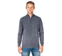 Ugholin Maglione Uomo 100% Puro Cashmere Lupetto con Cerniera