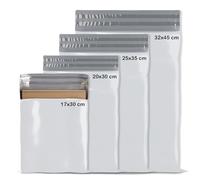 UGIX Confezione da 100 Buste per Spedizione Vinted - Buste di Plastica per Spedizione Resistenti, Autoadesive, Opache - Imballaggio per Pacchi Vinted - 4 Taglie - Per Abbigliamento, Libri, Scarpe