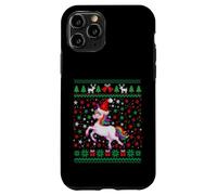 Ugly Christmas Unicorn Santa Hat Funny Xmas Family Custodia per iPhone 11 Pro