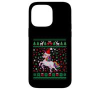 Ugly Christmas Unicorn Santa Hat Funny Xmas Family Custodia per iPhone 14 Pro Max