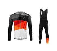 UGLY FROG Bici Maglia Ciclismo Uomo Invernale, Abbigliamento Manica Lunga con Pile Termico e Pantaloni Lunghi Sapolette Professionale per MTB Ciclista Mountain Bike