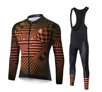 UGLY FROG Bici Maglia Ciclismo Uomo Invernale, Abbigliamento Manica Lunga con Pile Termico e Pantaloni Lunghi Sapolette Professionale per MTB Ciclista Mountain Bike
