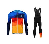 UGLY FROG Bici Maglia Ciclismo Uomo Invernale, Abbigliamento Manica Lunga con Pile Termico e Pantaloni Lunghi Sapolette Professionale per MTB Ciclista Mountain Bike