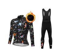 UGLY FROG Ciclismo Invernale Maglia Ciclista Manica Lunga Abbigliamento MTB Bici,Tuta da Bicicletta Termico Vello Giacca e Pantaloni Salopette con 20D Imbottiti Gel,Jerseys da Strada Traspirante