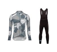 UGLY FROG Completo Ciclismo Donna Peluche Termico Invernale Maglia Ciclismo Maniche Lunghe + Pantaloni Ciclismo Lunghi Sapolette Professionale per MTB/Corsa Città RTWS02