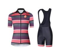 UGLY FROG Completo Ciclismo Donna, Set Abbigliamento Ciclismo Traspirante Maglia Manica Corta + Pantaloni 20D Imbottito Completo Bici per Ciclista Estate
