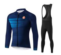 UGLY FROG Completo Ciclismo Uomo, Maglia Ciclismo Maniche Lunghe + Pantaloni Ciclismo Lunghi Sapolette Ciclismo Professionale per MTB Ciclista Bici da Corsa Città