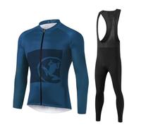 UGLY FROG Completo Ciclismo Uomo, Maglia Ciclismo Maniche Lunghe + Pantaloni Ciclismo Lunghi Sapolette Ciclismo Professionale per MTB Ciclista Bici da Corsa Città