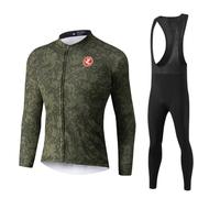 UGLY FROG Dong02 Uomo Invernale Tuta da Ciclista Manica Lunga Completo MTB Bici,Maglia Bicicletta Termico Vello Giacca e Pantaloni Salopette con 9D Imbottiti Gel