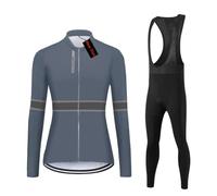 UGLY FROG Nuova Taglia Set Maglia Lunga Donna Termica Felpa Abbigliamento Ciclismo Inverno Gilet Ciclismo Maglia Ciclista con Fodera Termica Pantaloni Gel per MTB Outdoor