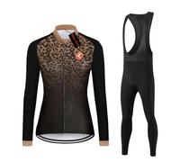 UGLY FROG Nuova Taglia Set Maglia Lunga Donna Termica Felpa Abbigliamento Ciclismo Inverno Gilet Ciclismo Maglia Ciclista con Fodera Termica Pantaloni Gel per MTB Outdoor