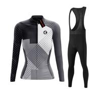 UGLY FROG Nuova Taglia Set Maglia Lunga Donna Termica Felpa Abbigliamento Ciclismo Inverno Gilet Ciclismo Maglia Ciclista con Fodera Termica Pantaloni Gel per MTB Outdoor
