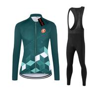 UGLY FROG Nuova Taglia Set Maglia Lunga Donna Termica Felpa Abbigliamento Ciclismo Inverno Gilet Ciclismo Maglia Ciclista con Fodera Termica Pantaloni Gel per MTB Outdoor
