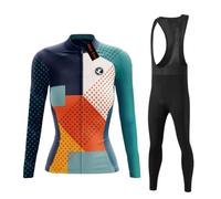 UGLY FROG Nuova Taglia Set Maglia Lunga Donna Termica Felpa Abbigliamento Ciclismo Inverno Gilet Ciclismo Maglia Ciclista con Fodera Termica Pantaloni Gel per MTB Outdoor