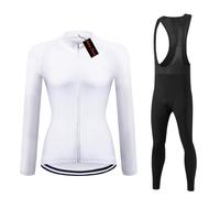 UGLY FROG Nuova Taglia Set Maglia Lunga Donna Termica Felpa Abbigliamento Ciclismo Inverno Gilet Ciclismo Maglia Ciclista con Fodera Termica Pantaloni Gel per MTB Outdoor