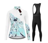 UGLY FROG Nuova Taglia Set Maglia Lunga Donna Termica Felpa Abbigliamento Ciclismo Inverno Gilet Ciclismo Maglia Ciclista con Fodera Termica Pantaloni Gel per MTB Outdoor
