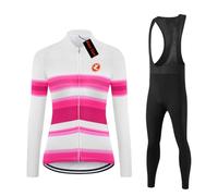 UGLY FROG Nuova Taglia Set Maglia Lunga Donna Termica Felpa Abbigliamento Ciclismo Inverno Gilet Ciclismo Maglia Ciclista con Fodera Termica Pantaloni Gel per MTB Outdoor