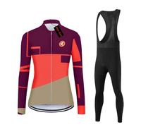 UGLY FROG Nuova Taglia Set Maglia Lunga Donna Termica Felpa Abbigliamento Ciclismo Inverno Gilet Ciclismo Maglia Ciclista con Fodera Termica Pantaloni Gel per MTB Outdoor