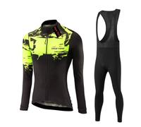 UGLY FROG Nuova Taglia Set Maglia Lunga Donna Termica Felpa Abbigliamento Ciclismo Inverno Gilet Ciclismo Maglia Ciclista con Fodera Termica Pantaloni Gel per MTB Outdoor