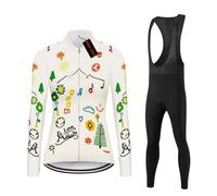 UGLY FROG Nuova Taglia Set Maglia Lunga Donna Termica Felpa Abbigliamento Ciclismo Inverno Gilet Ciclismo Maglia Ciclista con Fodera Termica Pantaloni Gel per MTB Outdoor