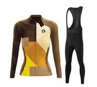 UGLY FROG Nuova Taglia Set Maglia Lunga Donna Termica Felpa Abbigliamento Ciclismo Inverno Gilet Ciclismo Maglia Ciclista con Fodera Termica Pantaloni Gel per MTB Outdoor