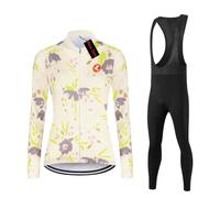 UGLY FROG Nuova Taglia Set Maglia Lunga Donna Termica Felpa Abbigliamento Ciclismo Inverno Gilet Ciclismo Maglia Ciclista con Fodera Termica Pantaloni Gel per MTB Outdoor