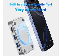 UGOURD Hub USB C magnetico Tipo-C Adattatore multiporta Docking station 4K HDMI M.2 SSD Custodia 10Gbps PD100W M2 NVME SATA 5 in 1