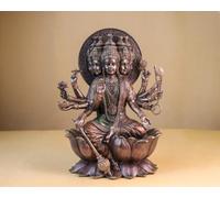 UGRA Statua di Gayatri della dea in bronzo legato, 26 cm, divina Gayatri, Madre dei Veda per la crescita spirituale